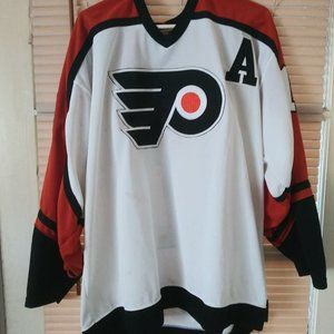 COPY - Vintage Flyers CCM #10 LeClair Jersey.Signed 2x.XL